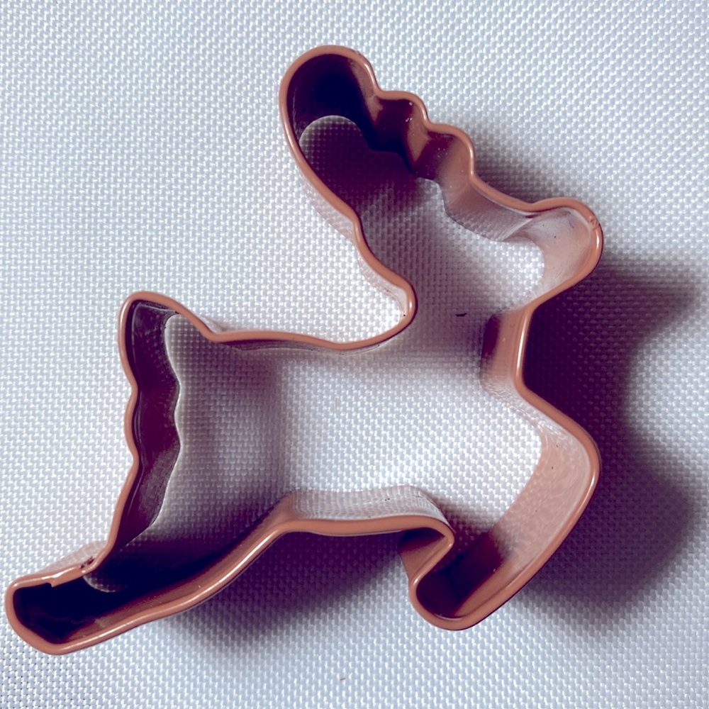 Set of 4 Santa’s Reindeer Christmas Cookie Cutters Metal Baking ( with Rudolph )
